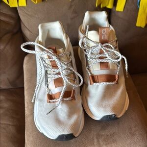 ON Running White and Brown Sneakers